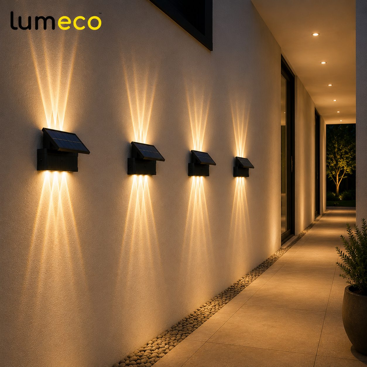 Lámpara Solar Lumeco™ – Luz Ambiental + Triple Foco