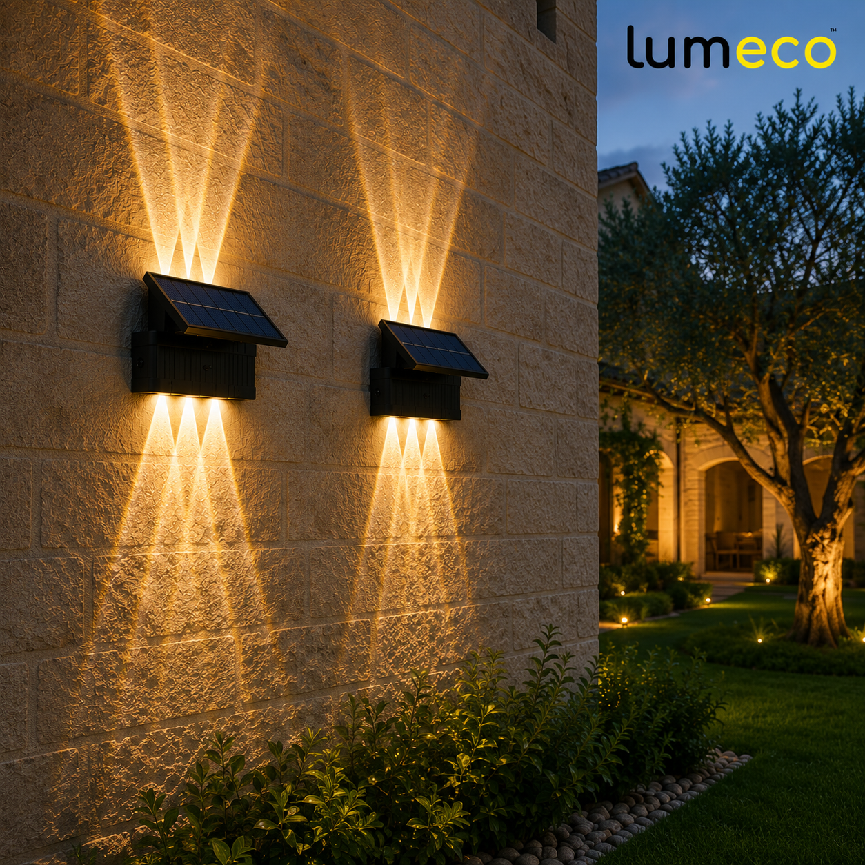 Lámpara Solar Lumeco™ – Luz Ambiental + Triple Foco