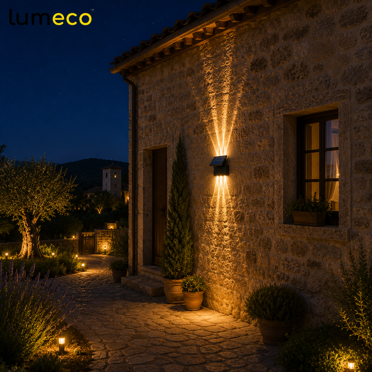 Lámpara Solar Lumeco™ – Luz Ambiental + Triple Foco