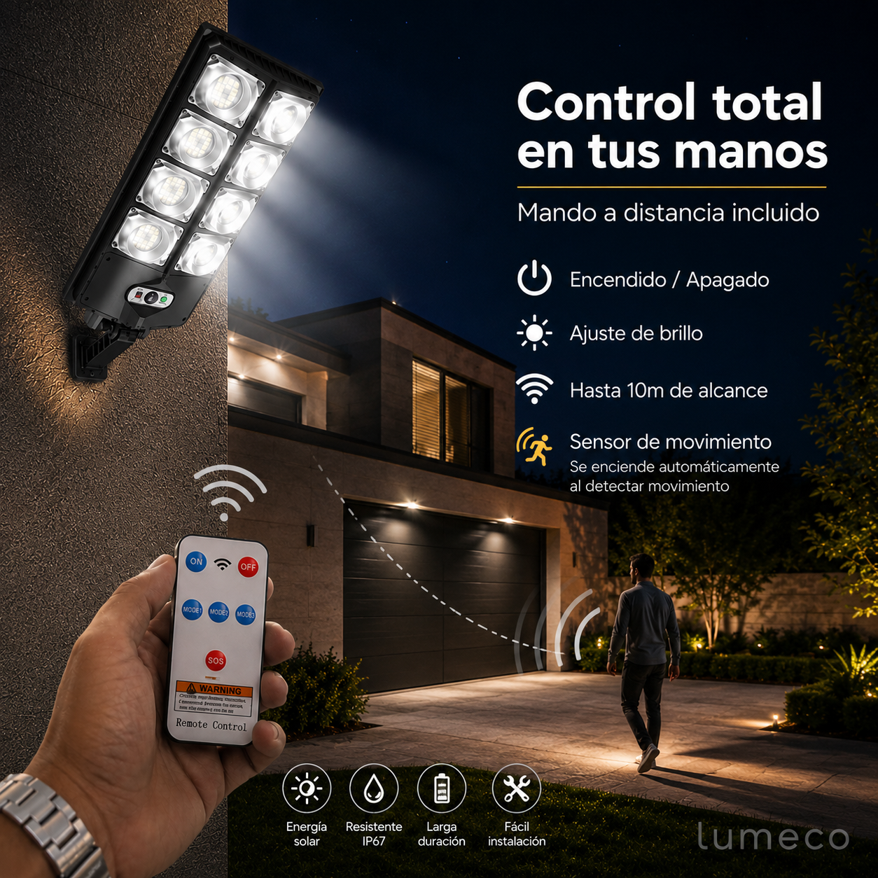 Foco Solar LED UltraPotente Lumeco™